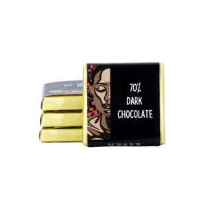 1 kg, 70% ægte chokolade (5 g)