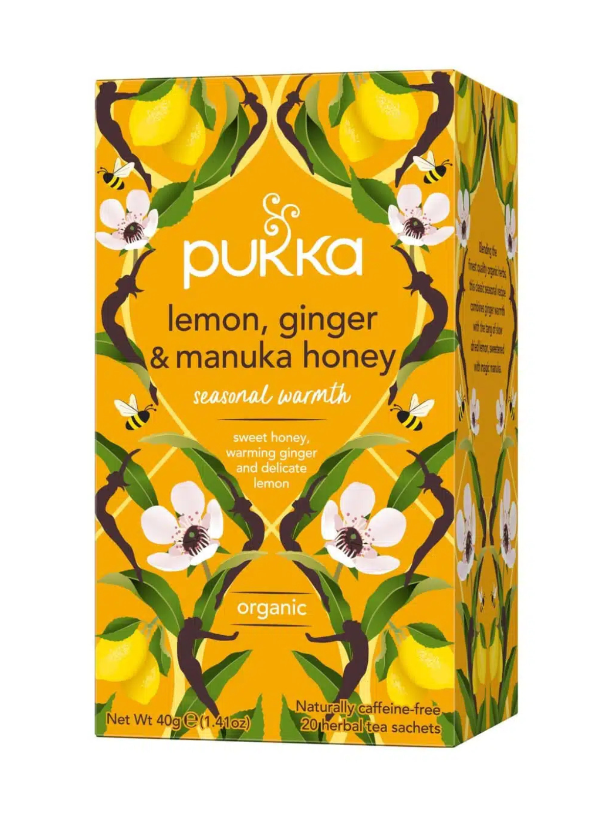 skøn velsmagende te fra Pukka - lemon ginger manuka honey